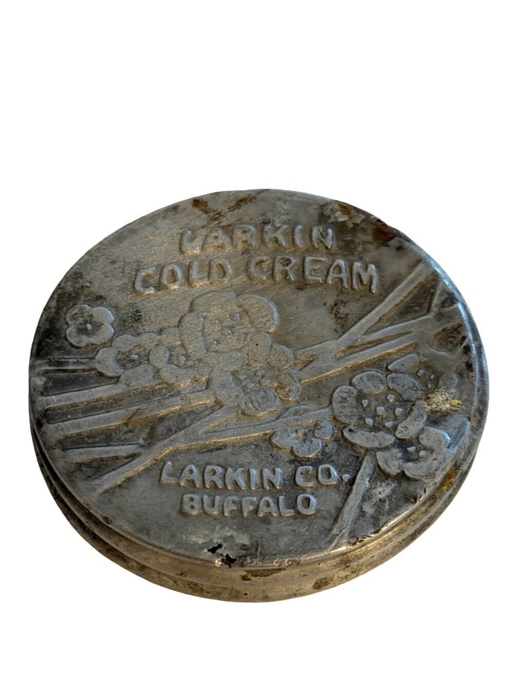 Antique Larkin Soap Tin Lid Only Round Lithograph Advertising Buffalo New York